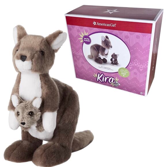 NEW American Girl Of The Year Kira’s 9” KANGAROO & JOEY Plush Baby In Pouch BOX - Picture 1 of 7